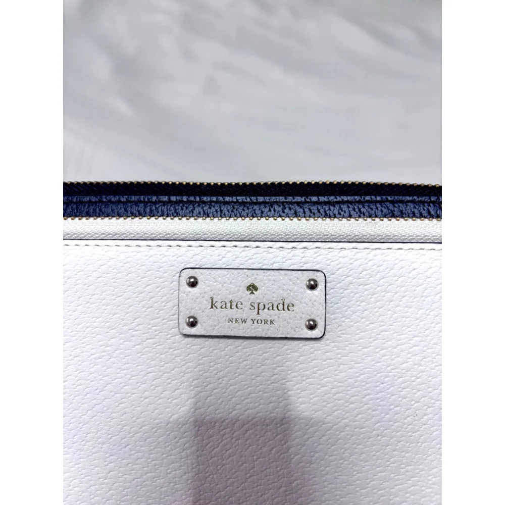 Women's Kate Spade Wallet One Size White Black Gold accents
